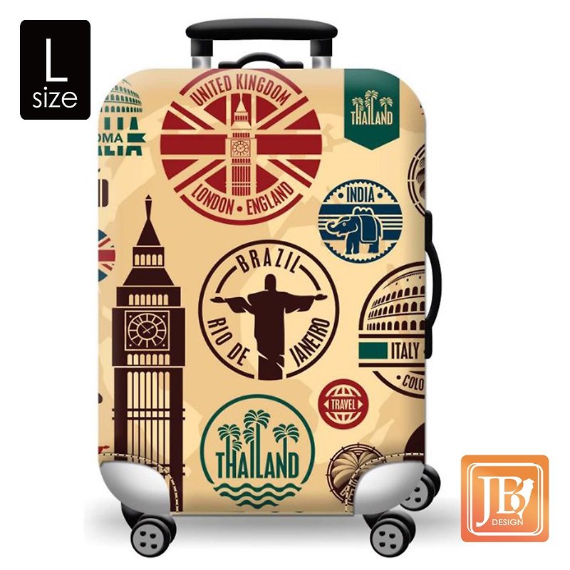LittleChili Luggage Cover-Around the World L - กระเป๋าเดินทาง/ผ้าคลุม - วัสดุอื่นๆ 