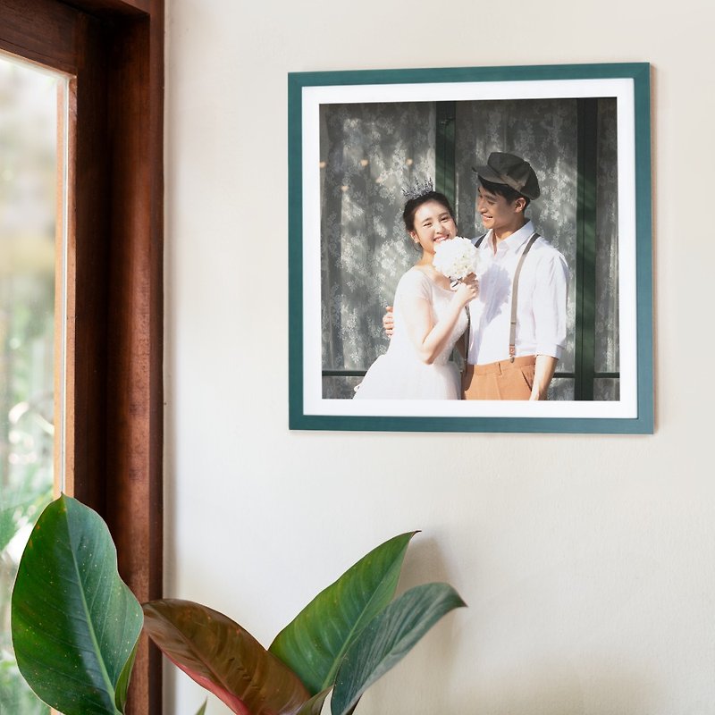【TinTint 點點印】Wedding Framed Prints XL－50 x 50 cm - Posters - Wood Multicolor
