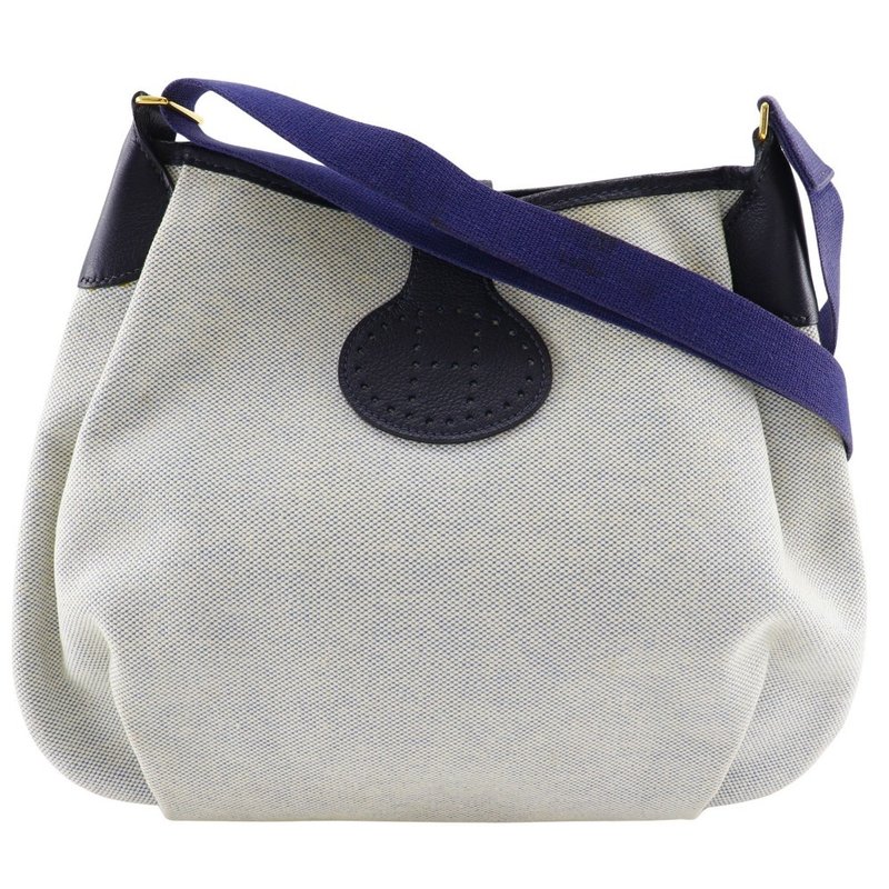 【日本直送】エルメス HERMES ロデオ ショルダーバッグ トワルアッシュ グレー/紺  レディース【中古】 - 側背包/斜背包 - 棉．麻 灰色