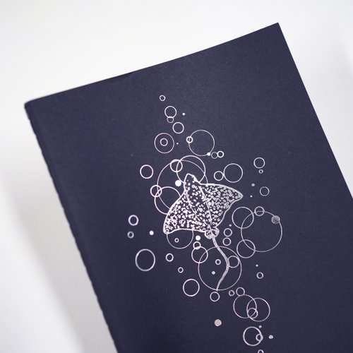 Deville Colour 【Manta】魔鬼魚 魟魚 水彩 插畫 鍍銀筆記簿 空白 手帳 無時效