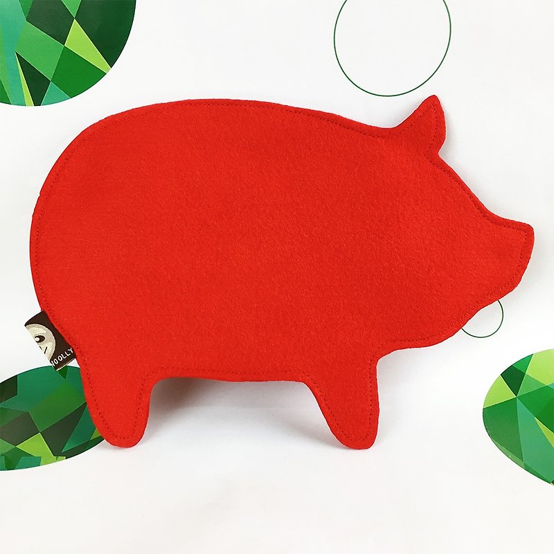 超大きな豚の赤い封筒バッグ - ご祝儀袋・ポチ袋 - ポリエステル レッド