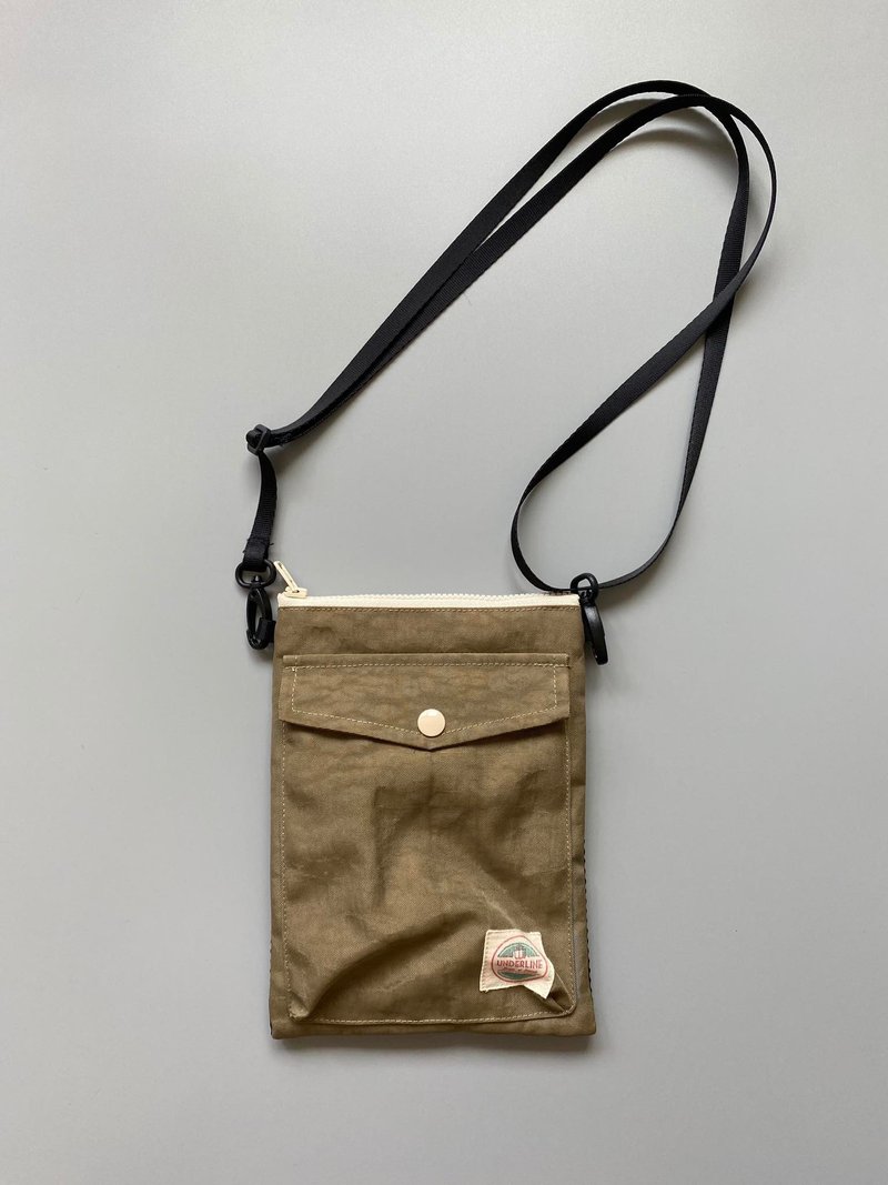 Khaki Polyester Daily Bag with Strap/ Phone Bag / Pouch - Messenger Bags & Sling Bags - Other Materials Khaki