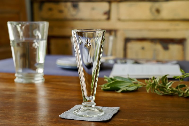 Bee glass tall water cup - แก้วไวน์ - แก้ว 