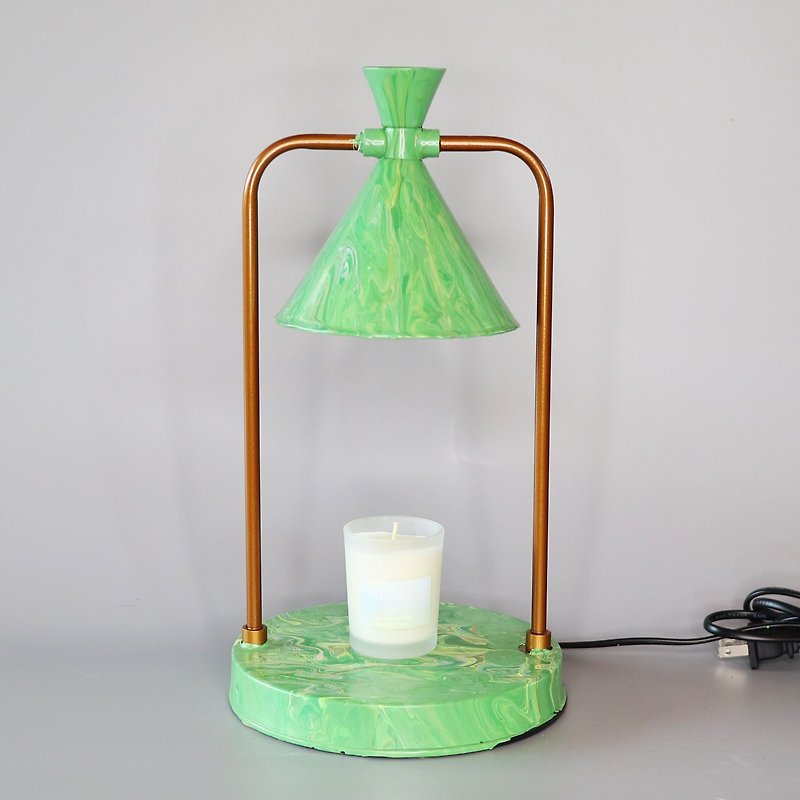 Fluid Painting x Melting Wax Lamp [Sensen] / Scented Candle Included - Candles & Candle Holders - Stainless Steel Green