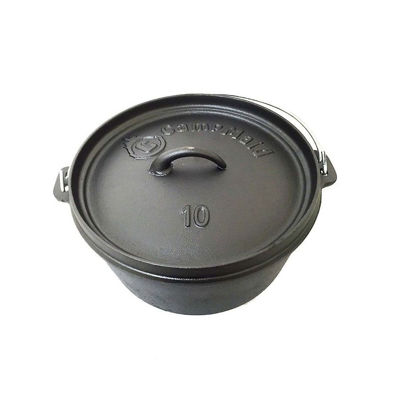 [Promotion] American CampMaid Dutch Oven flat bottom/legged 12"/10"/8" cast iron pot - Cookware - Other Materials Black