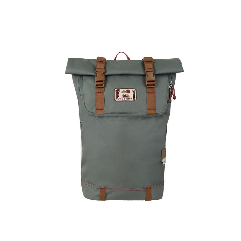 【DOUGHNUT】13-inch water-repellent small backpack small CHRISTOPHER roll-top type - gray DW - Backpacks - Eco-Friendly Materials Gray