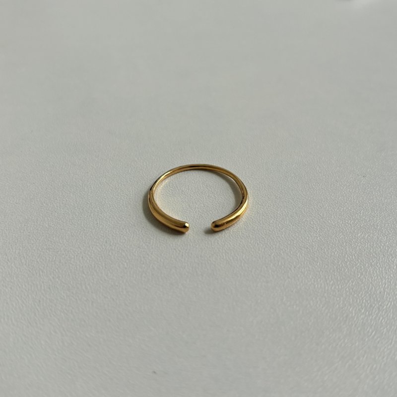 戒指 925純銀 wave ring04 - 戒指 - 其他金屬 
