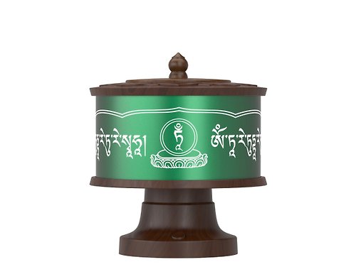 ༄ Kewa 以現代典雅設計，傳承佛教文化之美༄ 幸運 綠度母心咒-轉經輪