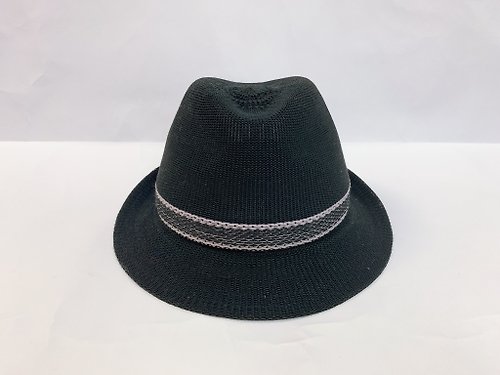 HEYHAT HEYHAT 優雅花紋編織-紳士帽-墨鐵黑