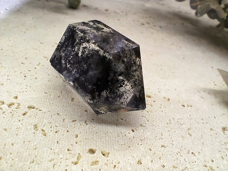 水晶療癒Crystal for Healing雙尖黑武士閃靈鑽 可客製作成飾物 - 擺飾/家飾品 - 水晶 