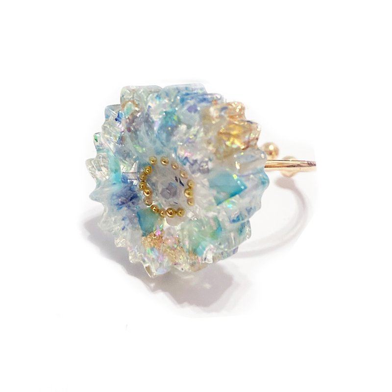 Japanese resin Vintage Blue three-dimensional ring (Ling Wai about) - General Rings - Other Metals Blue