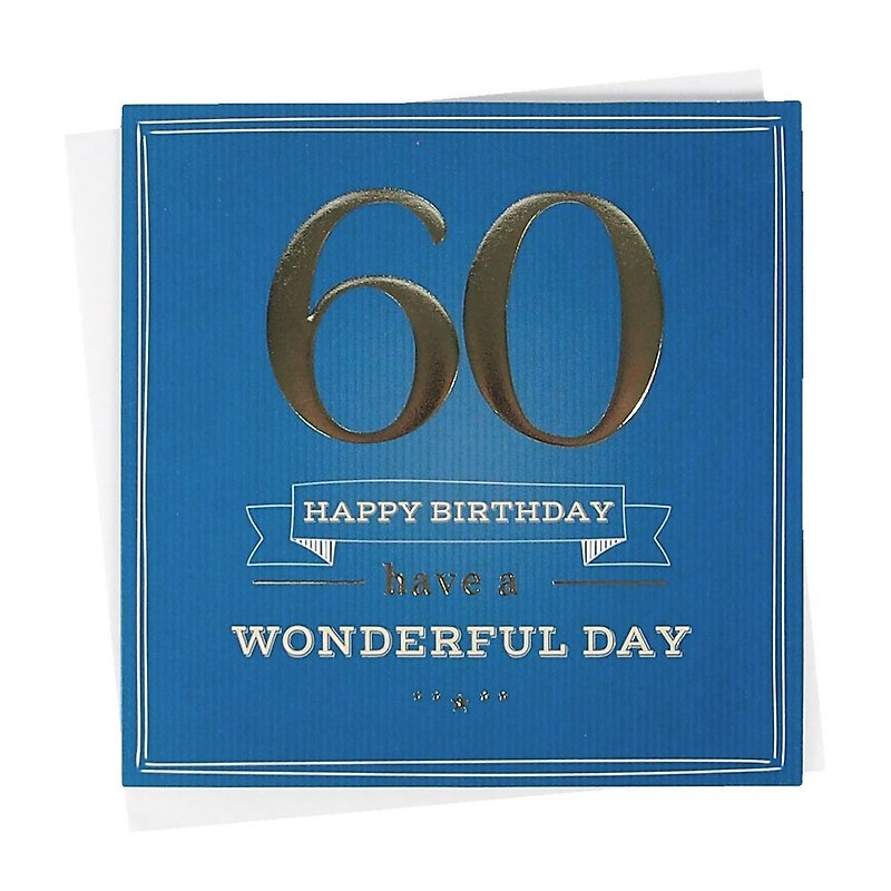 60th birthday wish you a good day [ABACUS Card-Birthday Wishes] - Cards & Postcards - Paper Multicolor