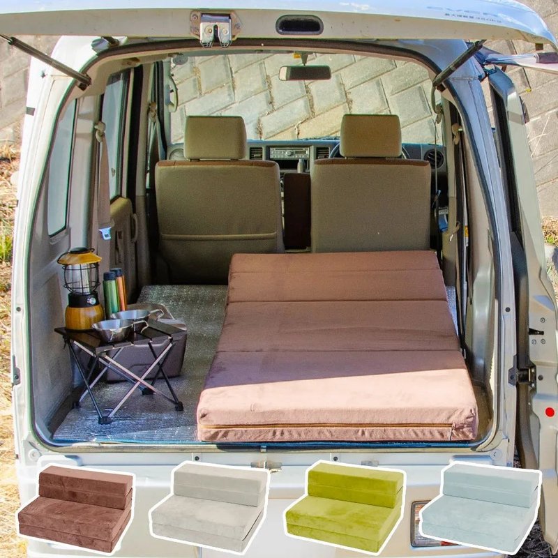 【Fulux】4WAY Outdoor/Home Multi-functional Sofa Folding Bed with 10cm Thick Padding - เครื่องนอน - เส้นใยสังเคราะห์ สีเทา