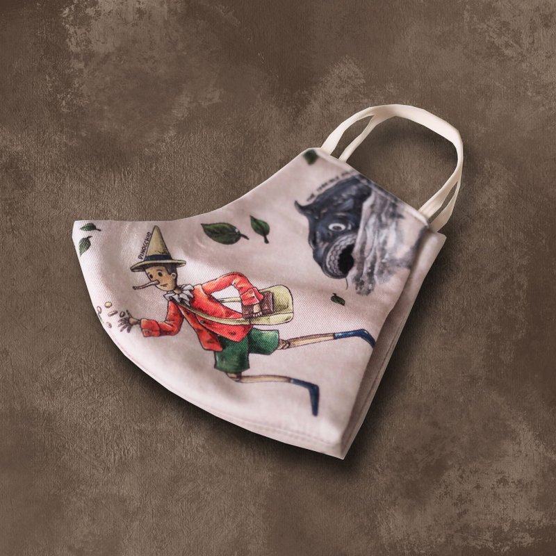 Pinocchio Cloth Mask - 口罩/口罩收納套 - 棉．麻 多色