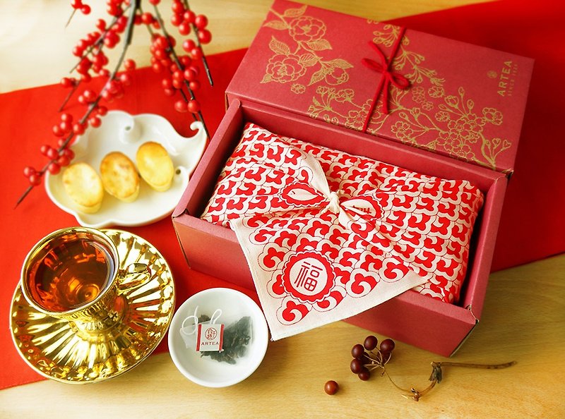 【福】3 Selected Black Tea Gift Boxes/Handmade Taiwanese Tea Artea - ชา - กระดาษ สีแดง