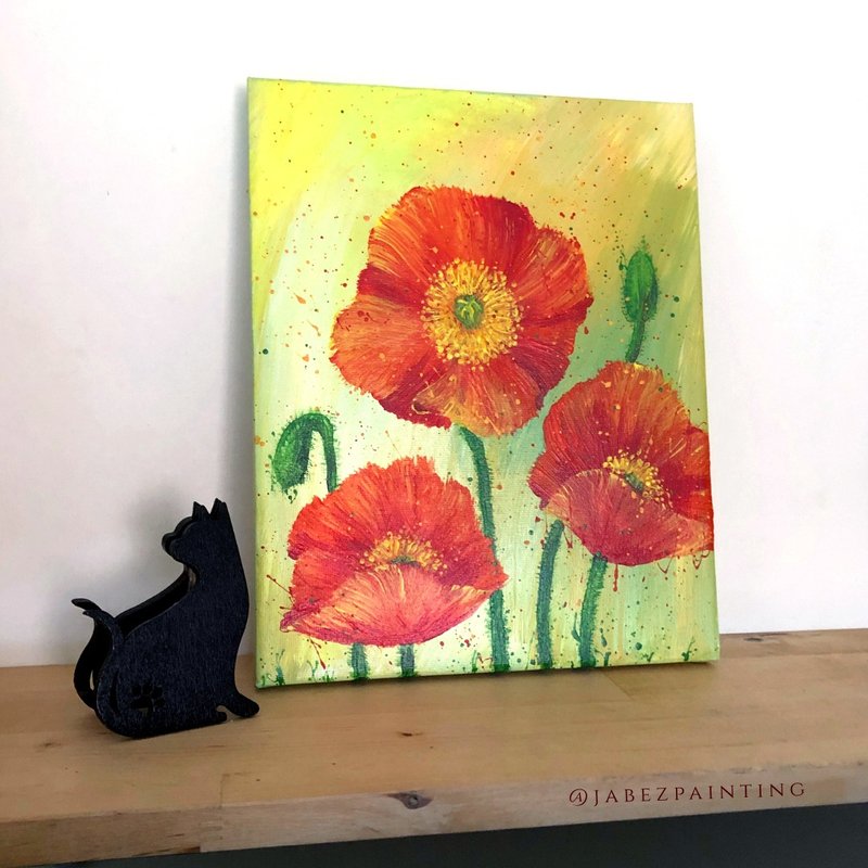 原畫作│罌粟花Poppy - 海報/掛畫/掛布 - 棉．麻 