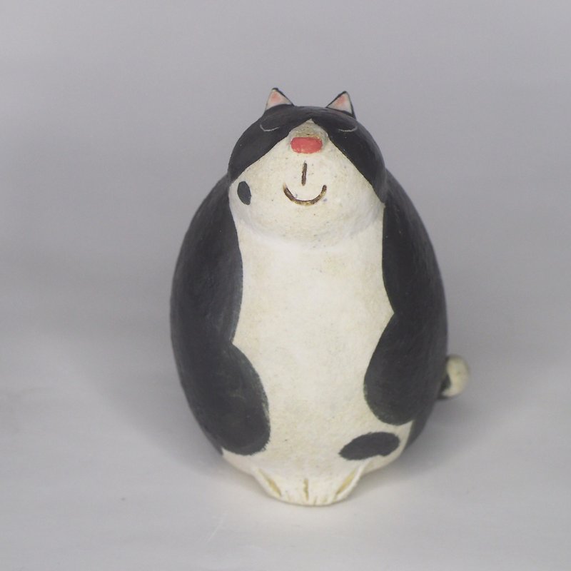 Zodiac Cat - black and white 3&4 - Items for Display - Pottery 