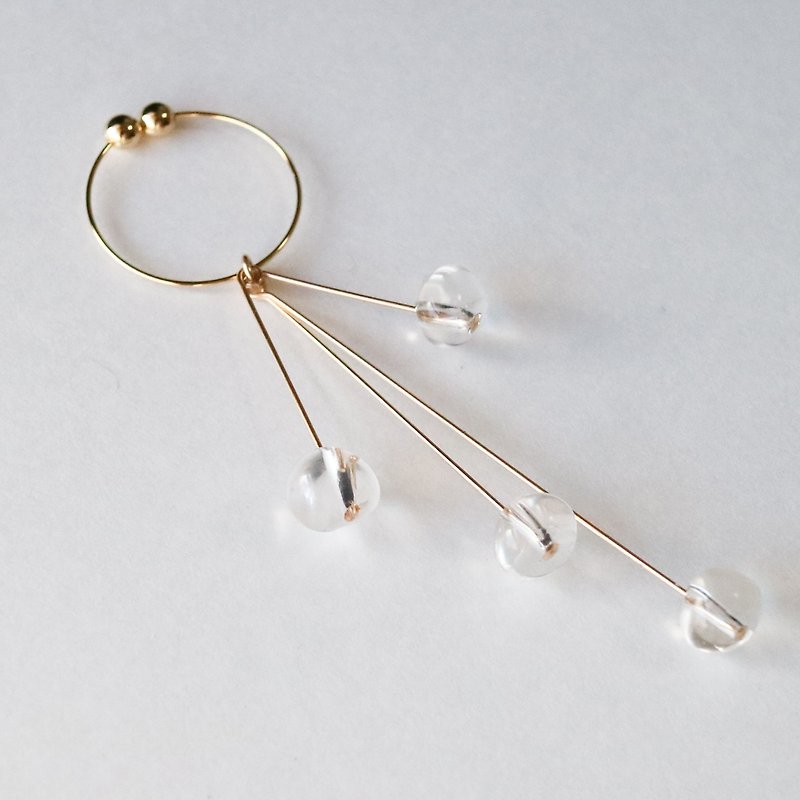 DROP Earring THREE - Earrings & Clip-ons - Gemstone Transparent