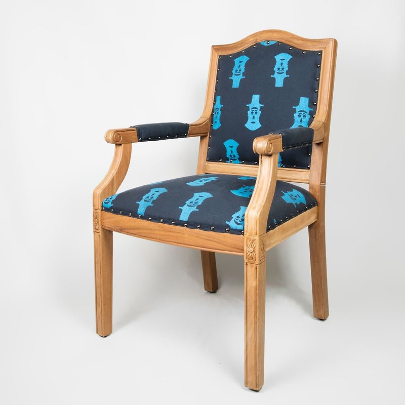 Old Chair New Orleans Wizard of Oz - Oz Emperor Wood Fabric Chair fafa papercutting X Tang Qing Antiquities Firm Limited Co-operation - Other Furniture - Wood Blue