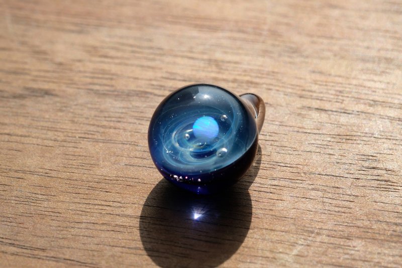 One-bite Galaxy 一口宇宙琉璃吊墜 20 - 頸鏈 - 玻璃 藍色