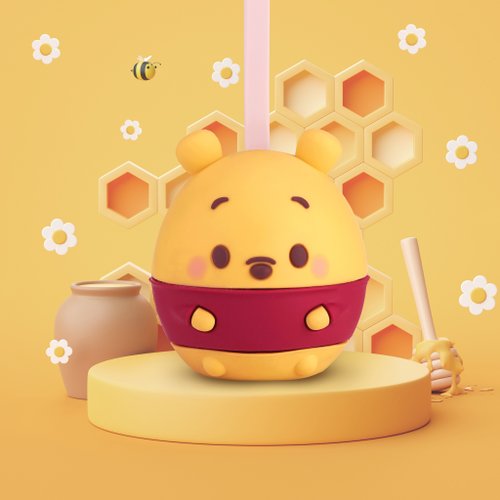 Disney くまのプーさんスピーカーセット まとめてキュート）ディズニー UFUFYシリーズ Bluetoothスピーカー