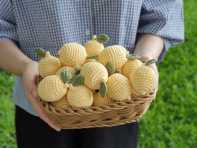 Yellow Lemon-Key Ring / Charm - Keychains - Cotton & Hemp Yellow