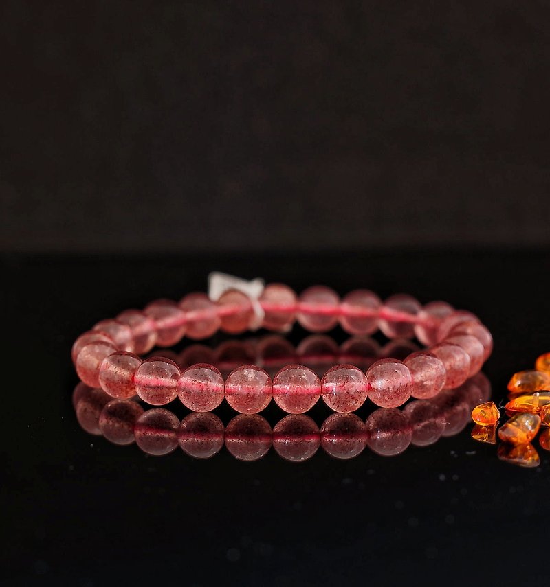 8mm 金星紅草莓晶手鍊 ( 8mm Strawberry Quartz Bracelet ) - 手鍊/手鐲 - 水晶 