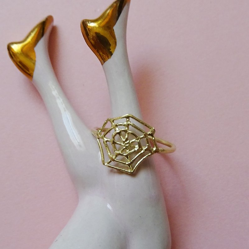 Sedmikrasky Spider web ring / K18YG - General Rings - Other Metals Gold