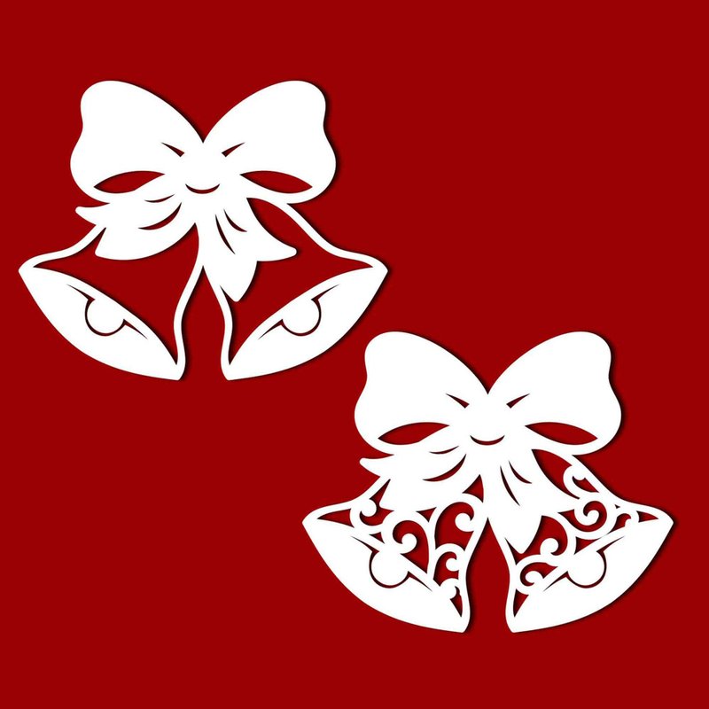 Bells svg, bells template, bells pdf, bells png, bells laser cut, bells cut file - 圖文模板設計 - 其他材質 