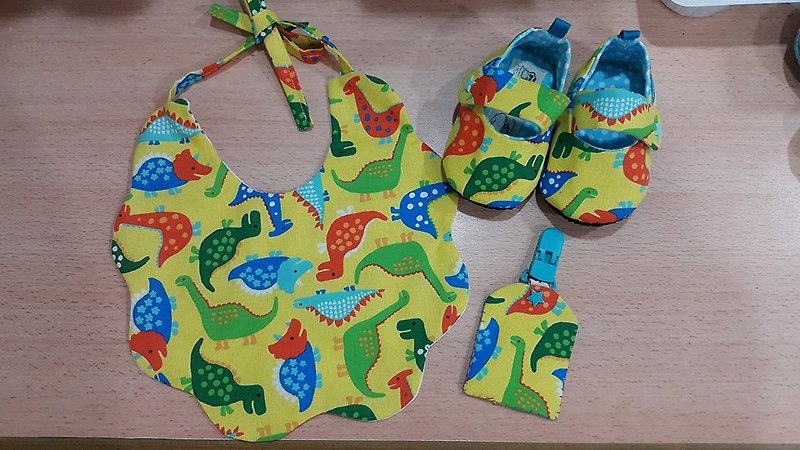 恐竜公園ミヶ月の赤ん坊のギフト三つのグループ（12センチメートル）[] SET3160701 - 出産祝い用贈物 - コットン・麻 多色