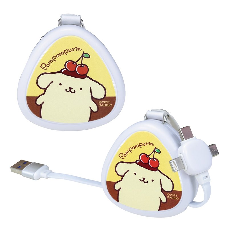 SANRIO-3in1 Charging Cable(66W)-POMPOMPURIN - Chargers & Cables - Plastic Yellow