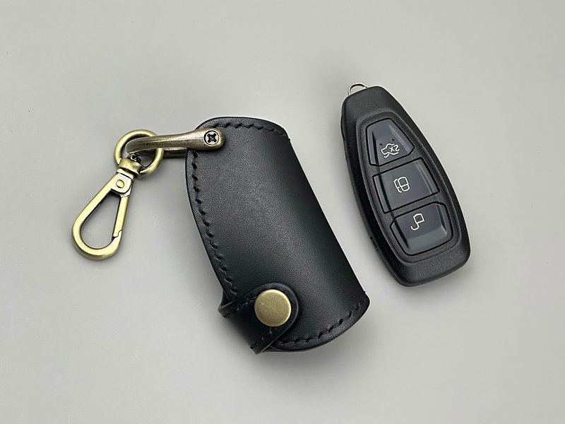 Ford key leather case vegetable tanned leather - Keychains - Genuine Leather 
