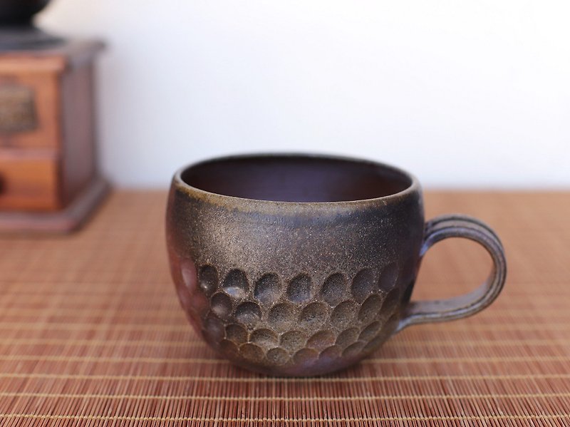 備前焼 コーヒーカップ(丸)　c4-051 - 咖啡杯 - 陶 咖啡色