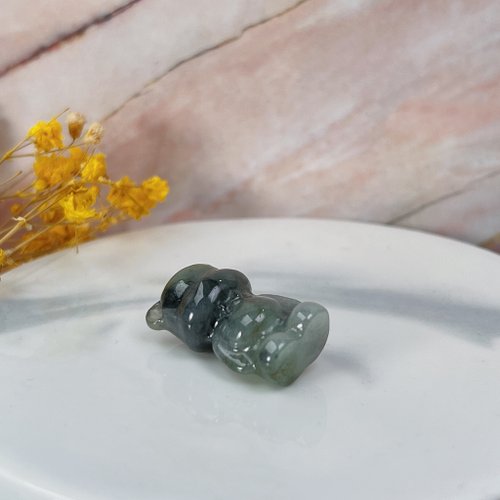 See you with Xiongxiong Jade] Cute little bear pendant with