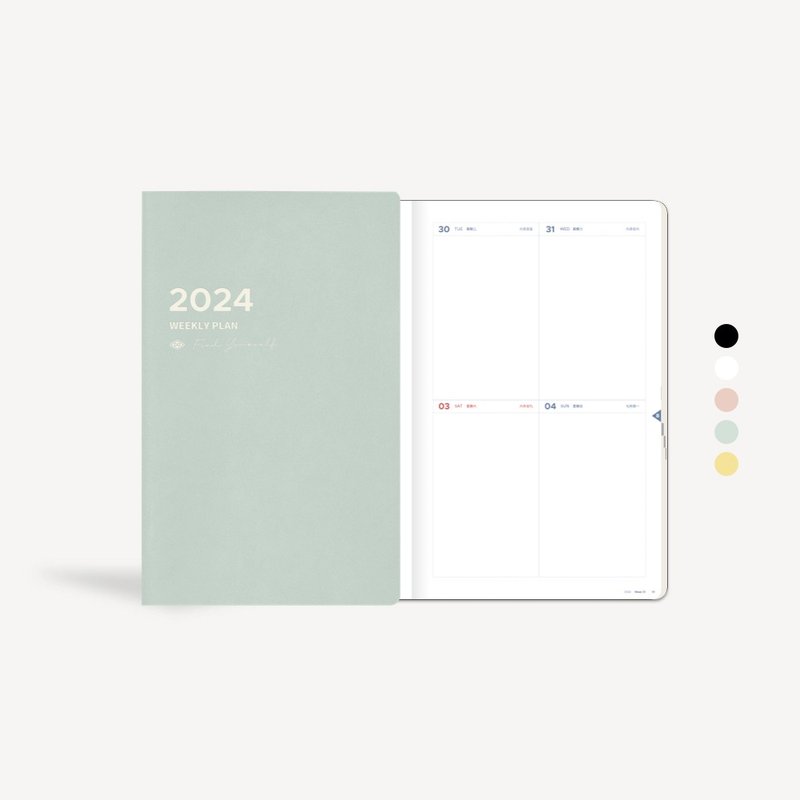 YouthWill 2024 八分格周計劃手帳 日程本 slimA5 周計劃本 - 筆記本/手帳 - 紙 