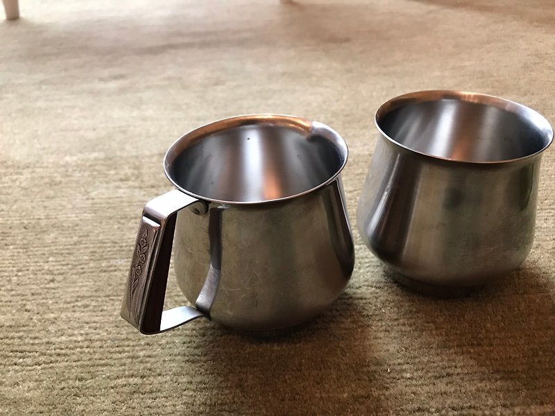 雅緻雕花糖奶盅組 - 咖啡壺/咖啡器具 - 不鏽鋼 銀色