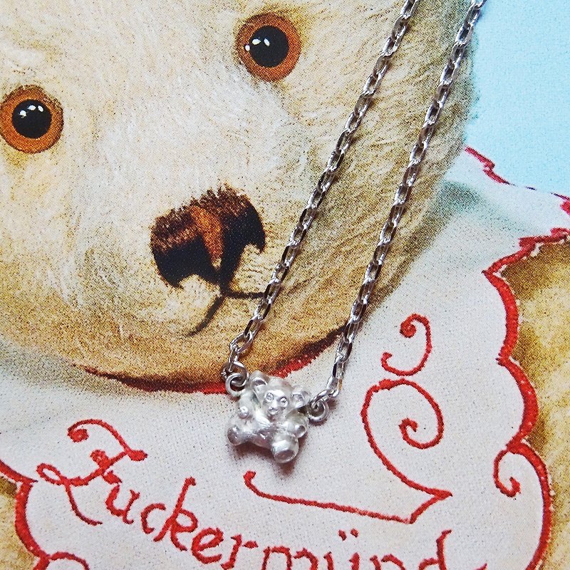Sedmikrasky Small Teddy Bear Necklace / Silver 925 - Necklaces - Silver Silver
