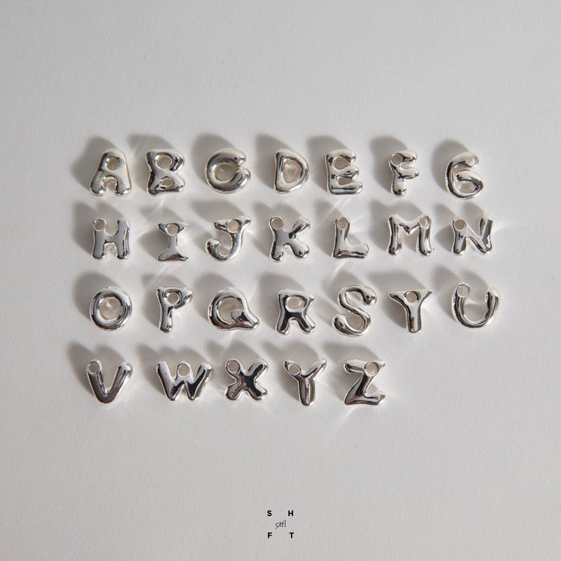 (Best seller) Ctrlshift - Alphabet necklace - 項鍊 - 純銀 銀色