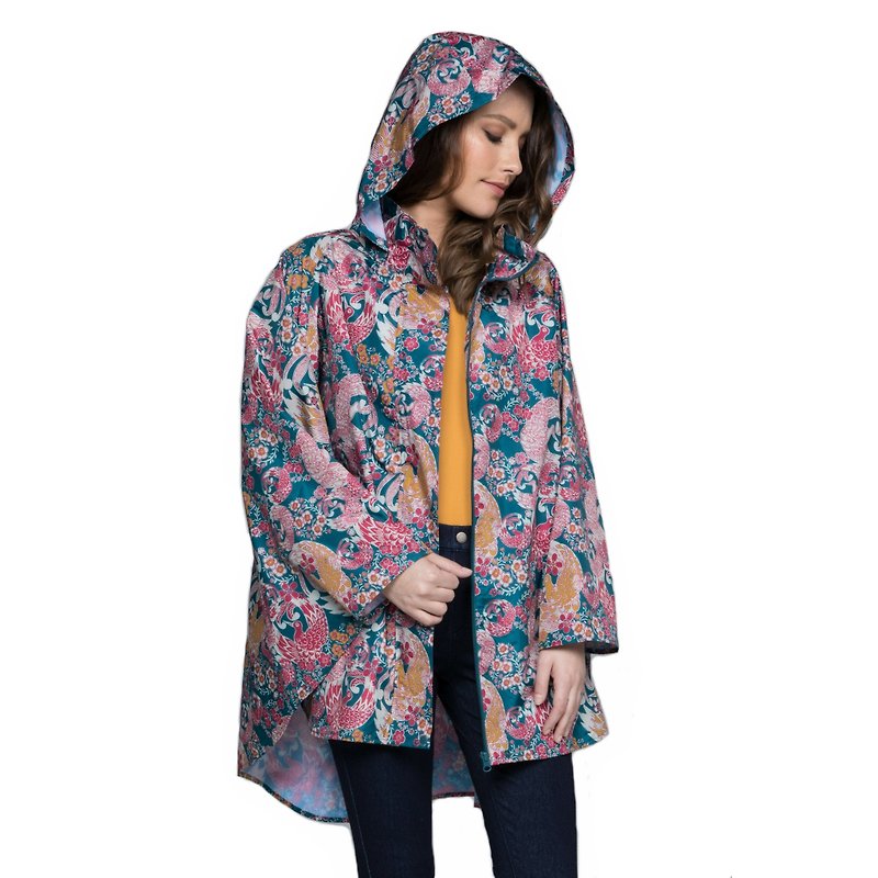November Rain waterproof poncho - Oriental Bird - Umbrellas & Rain Gear - Polyester Multicolor
