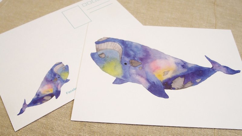 Bowhead whale postcard - การ์ด/โปสการ์ด - กระดาษ หลากหลายสี