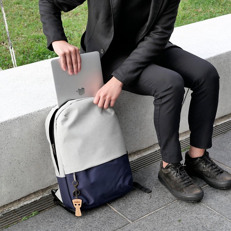 [DoBo] Lightweight Backpack_Gray Blue - กระเป๋าเป้สะพายหลัง - วัสดุกันนำ้ สีเทา