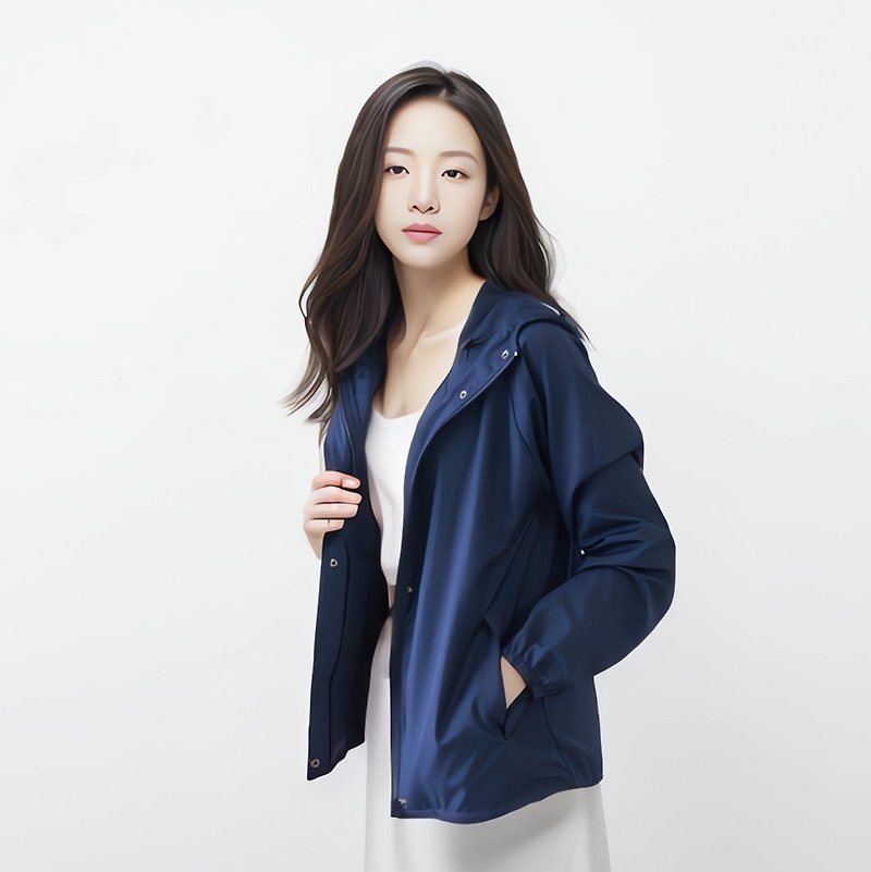 Wind and water repellent lightweight hooded jacket-Zhangqing UPF50+ - Women's Casual & Functional Jackets - Waterproof Material Blue