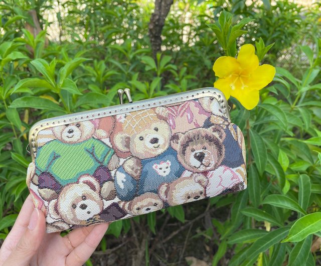 Coin Purse - Green Teddy Bear