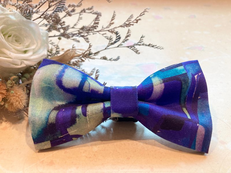 [Psychedelic] Handmade Bow Tie - Bow Ties & Ascots - Cotton & Hemp Purple