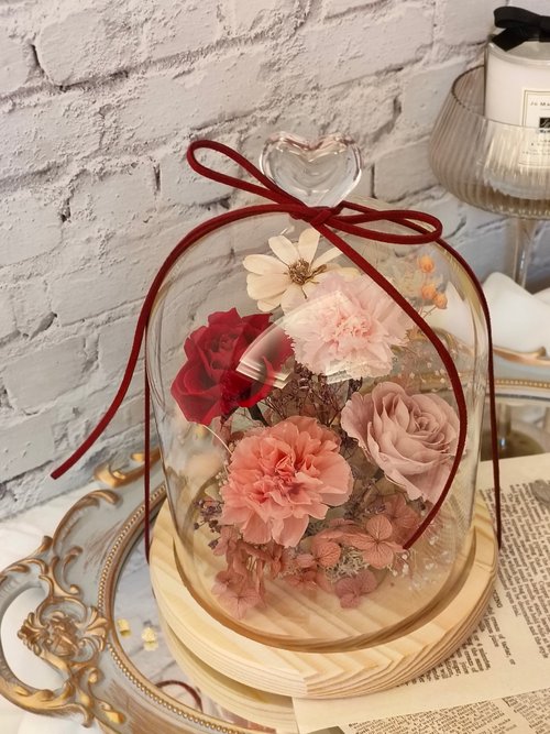 Chi's Floral Design 綺思藝想-康乃馨不凋花 玻璃花盅
