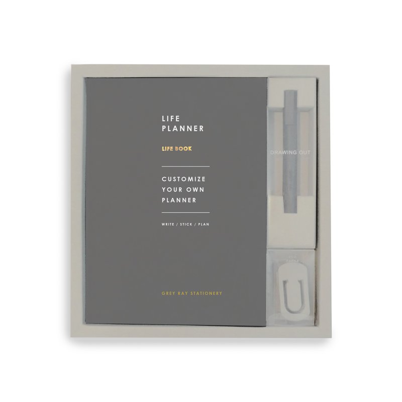 Life Planner Set ( Cloudy Night Gray ) - 日曆/月曆/年曆 - 紙 灰色