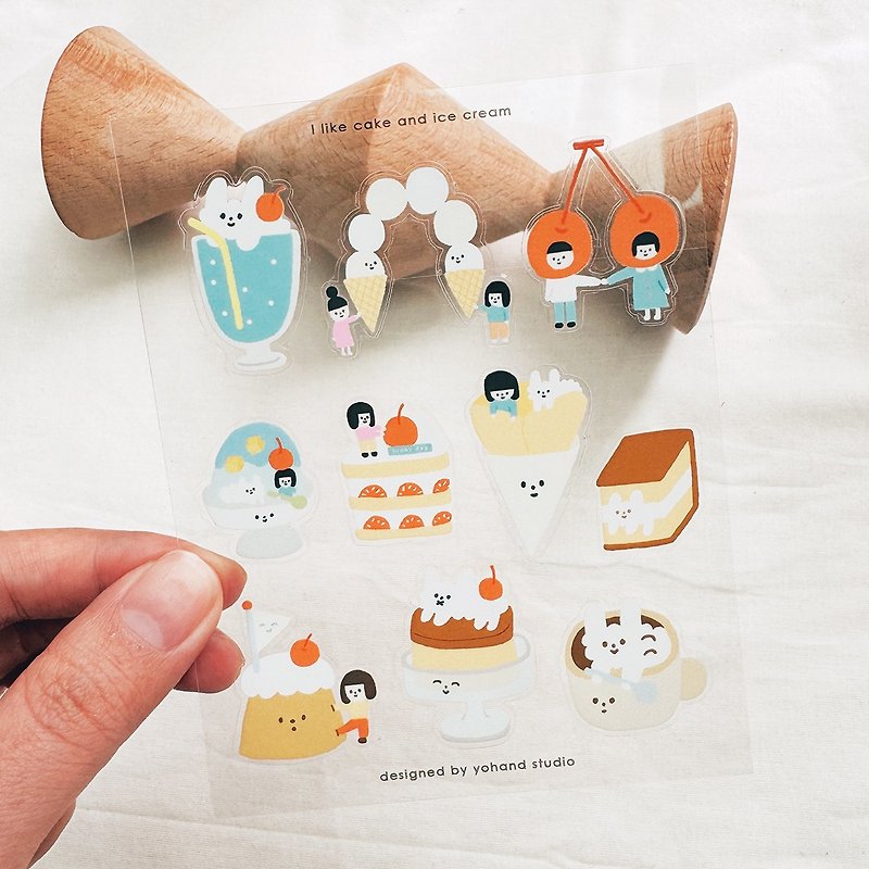 Die Cut Tiny Stickers - Afternoon Tea - สติกเกอร์ - กระดาษ สีใส