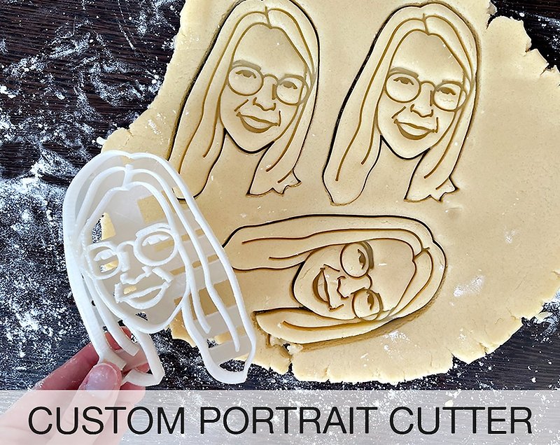 Custom Portrait Cookie Cutter - Other - Plastic 