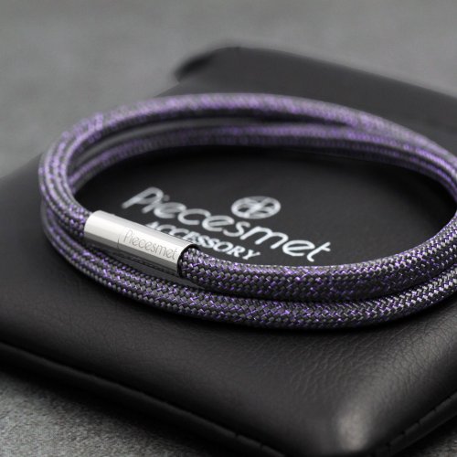 Piecesmet Accessory 瘋流Flow | Polar玩繩手環 x 碳灰紫 美製軍規傘繩