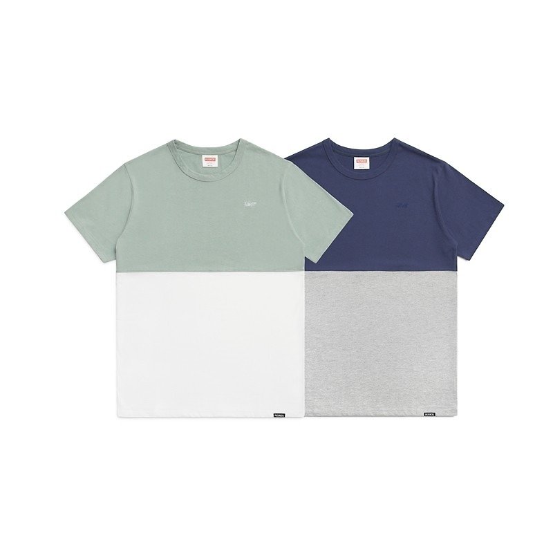 Filter017カラーブロックティー/スプライシングショートティー - Tシャツ メンズ - コットン・麻 